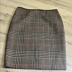NWT Talbots Classic Black and White Plaid Skirt